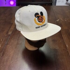 Disney University Vintage 90s Trucker New‎ Era Baseball Cap White Snapback